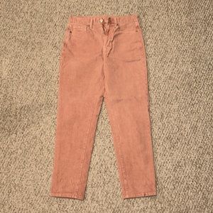 AEO straight leg pink corduroys
